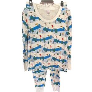 Hanna Andersson Printed Holiday Women's Adult Pajamas Medium Organic Cotton
